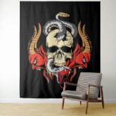 Demonen, slang en schedel wandkleed (In situ)