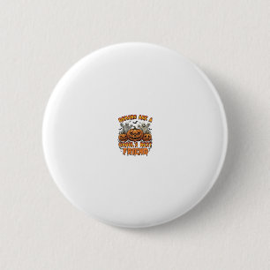 Demonen Zijn Vrienden van Spookachtige Pompoenen M Ronde Button 5,7 Cm
