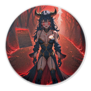 Demones met contact op Crossroads, Anime Demon Keramische Knop