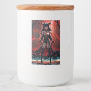 Demones met contact op Crossroads, Anime Demon Voedselcontainer Etiket