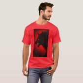 Demonic Alpha Wolf - Red-Eyed Fury Art T-shirt (Voorkant volledig)