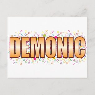 Demonic Bubble-Label Briefkaart