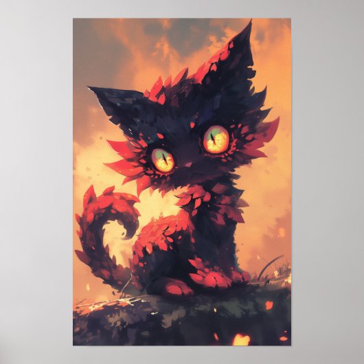 Demonic Cat Poster (Voorkant)
