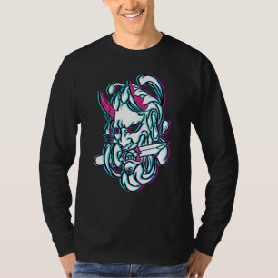 Demonic Fiend Cyber Gothic Punk esthetisch T-shirt