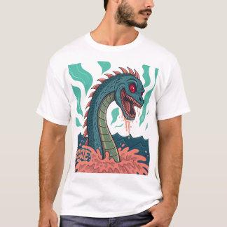 Demonic Loch Ness Monster - Een nachtmerrie uit de T-shirt