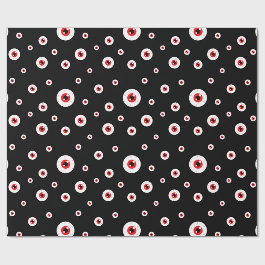 Demonic Red Eyeball Cadeaupapier (Vlak)