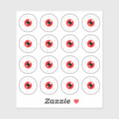 Demonic Red Eyeball Full Sheet Sticker (Vel)