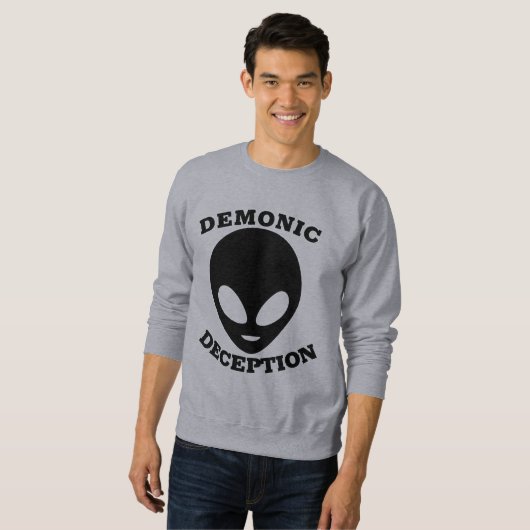 DEMONISCHE DECEPTIE ALIEN UFO T-SHIRS TRUI (Voorkant volledig)