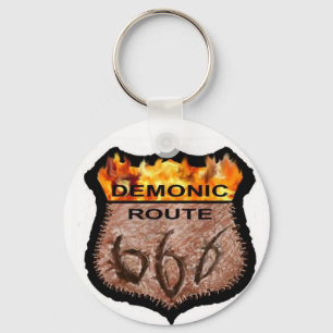 Demonische route 666 sleutelhanger