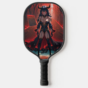 Demonische vrouw met contact op kruispunt, Anime D Pickleball Paddle