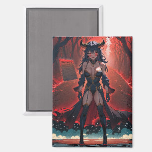 Demonische vrouw met contact op kruispunten, Anime Magneet