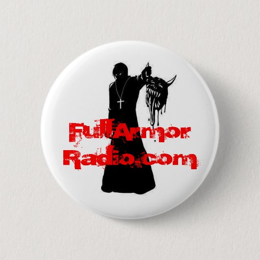 Demonslaag, FullArmorRadio.com Ronde Button 5,7 Cm (Voorkant)