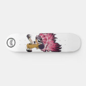 Demonslayer Afro Tia demon vecht tegen rode ogen Skateboard (Horizontaal)