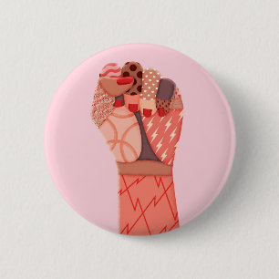 Demonstratie moderne kunst ronde button 5,7 cm