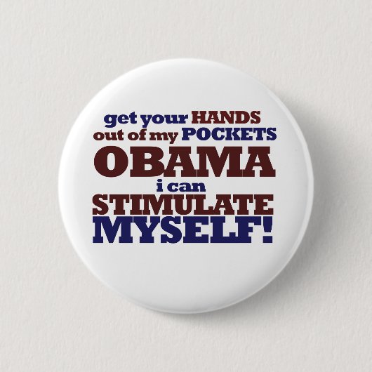 demonstratie tegen obama ronde button 5,7 cm (Voorkant)