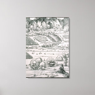 Demonstratie van defensieve maatregelen canvas afdruk