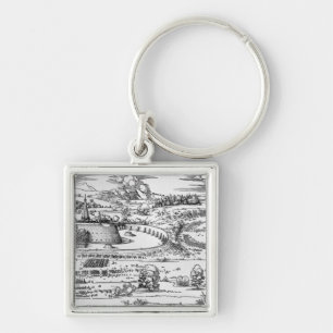 Demonstratie van defensieve maatregelen sleutelhanger