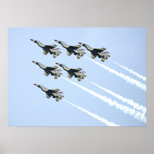 Demonstratieteam voor undervogelvlucht poster (Voorkant)