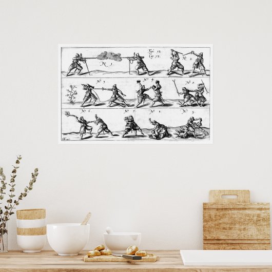 démonstration de combat main à main Poster (Cuisine)