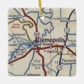 Demopolis AL  Map Keramisch Ornament (Voorkant)