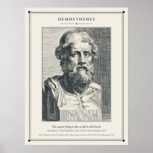 Demosthenes Gegraveerde Buste naar Rubens, 1638 Poster