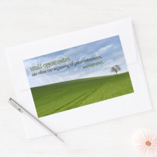 Demosthenes Inspirerend quote "Kansen" Rechthoekige Sticker