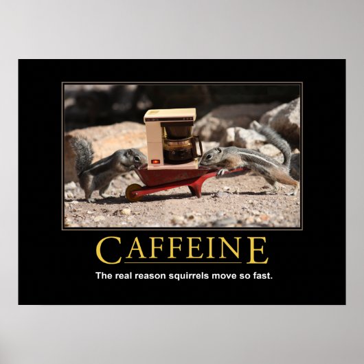 Demotivationeel Poster: cafeïne Poster (Voorkant)
