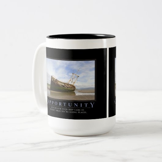 Demotivationele Mok voor samenwerking (Voorkant links)