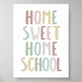 Dempen kleur thuis zoet homeschool poster (Voorkant)