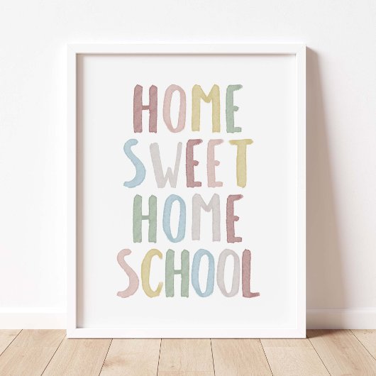 Dempen kleur thuis zoet homeschool poster