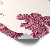 demperingspatroon met bloemen en  tapijt poster (Hoek)