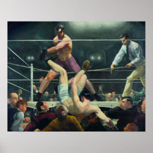 Dempsey and Firpo (1924) van George Bellows Poster