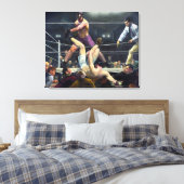 Dempsey en Firpo | George Bellows | Canvas Afdruk (Insitu (Slaapkamer))
