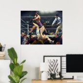 Dempsey en Firpo | George Bellows | Poster (Thuiskantoor)