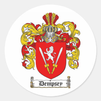 DEMPSEY FAMILIE CREST - DEMPSEY COAT OF ARMS RONDE STICKER