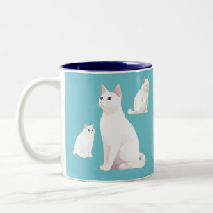 Demure Cats Tweekleurige Koffiemok
