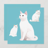 Demure Cats Verjaardag Kaart (Voorkant / Achterkant)