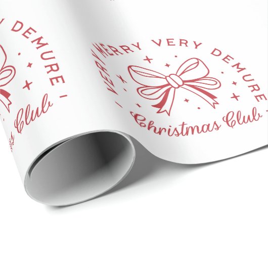 Demure Christmas coquette esthetisch Cadeaupapier (Rol Hoek)