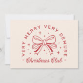 Demure Christmas coquette esthetisch Feestdagenkaart (Voorkant)