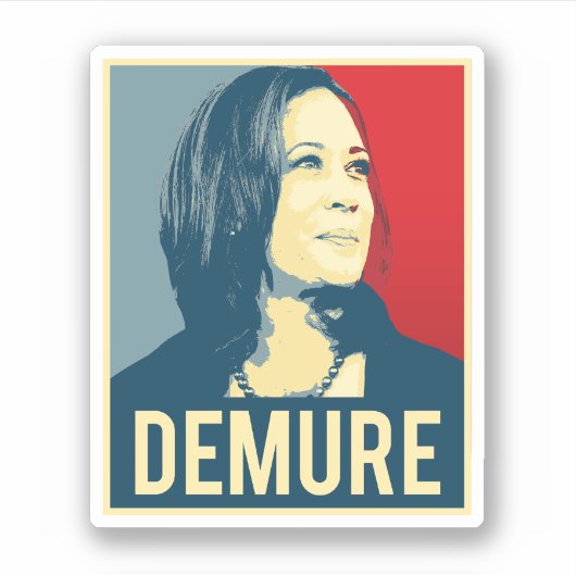 Demure en Mindful Kamala Harris Sticker (Voorkant)