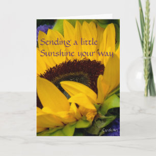 Demure Zonnebloem Verjaardag Kaart