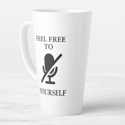 "Demuut uzelf" Fun Quote Latte Mok (Linkerhoek)