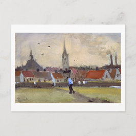 Den Haag met nieuwe kerk, Van Gogh Fine Art Briefkaart