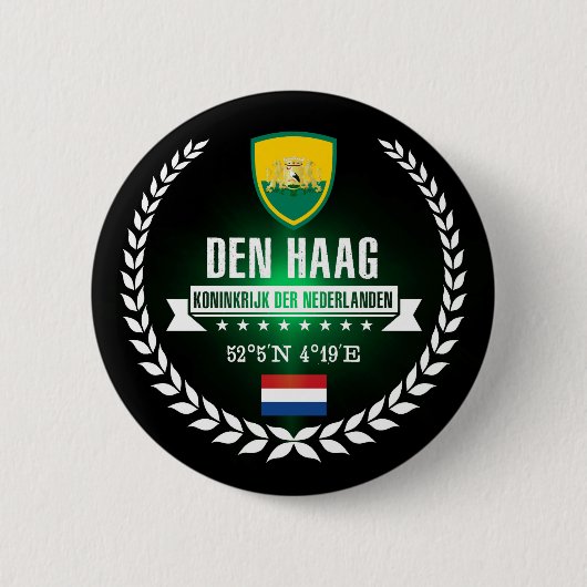 Den Haag Ronde Button 5,7 Cm (Voorkant)