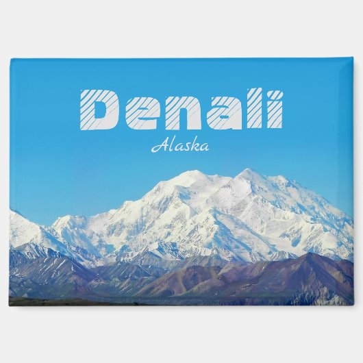 Denali Alaska Aimant Cadeau Souvenir (Recto)