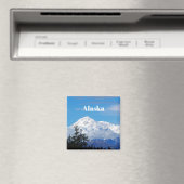 Denali Alaska Mountain Snow Foto Magneet (Insitu (Vaatwasser))