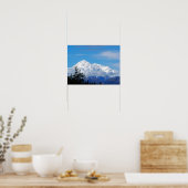 Denali Alaska Mountain Snow Foto Poster (Keuken)