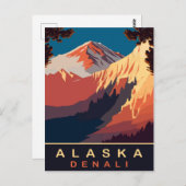 Denali, Alaska, reizen Briefkaart (Voorkant / Achterkant)