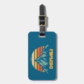 Denali Alaska Retro Turquoise Bagagelabel (Voorkant verticaal)