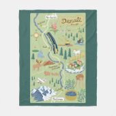 Denali Borough Map Fleece Blanket (Voorkant)